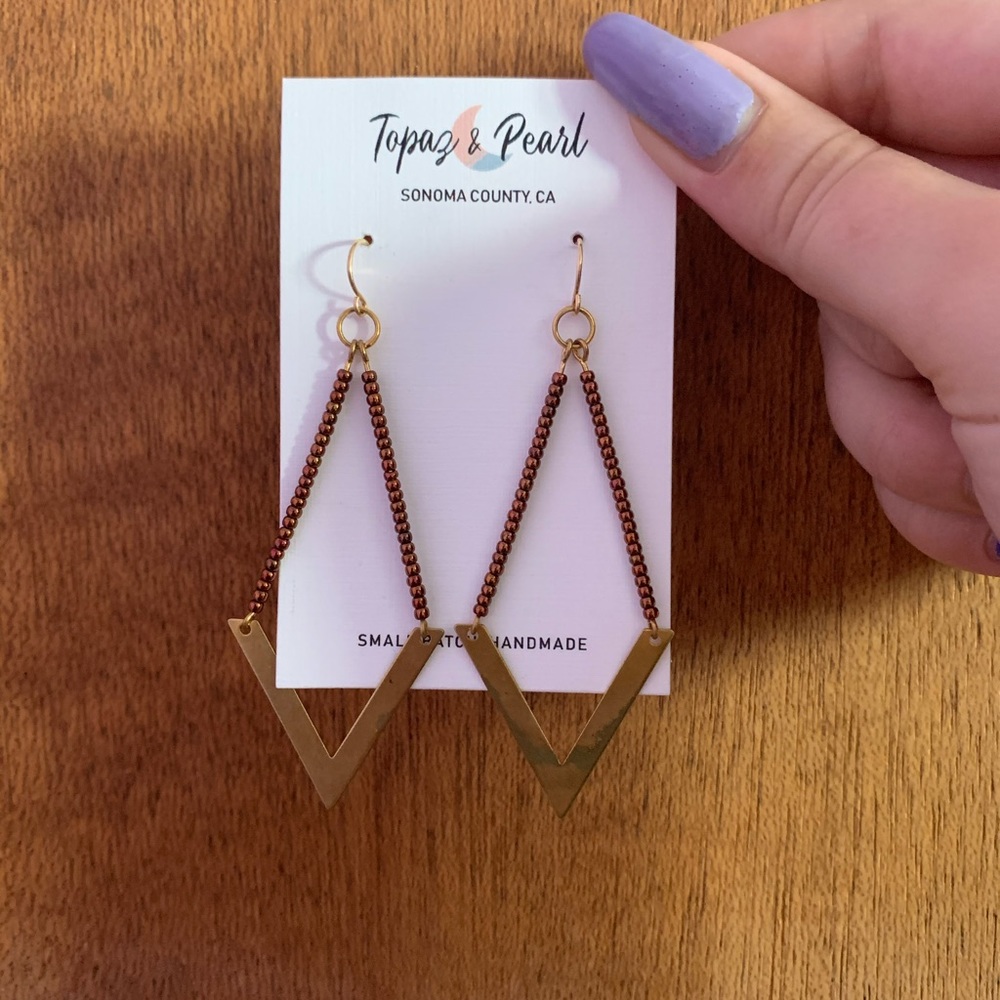 Handmade Fish Hook Dangling Earrings